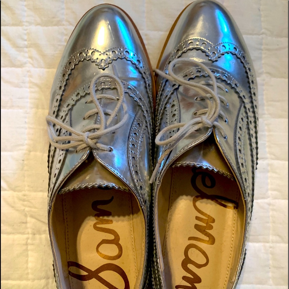 Sam Edelman silver Oxfords 8.5
